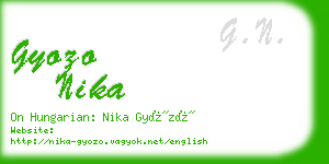 gyozo nika business card